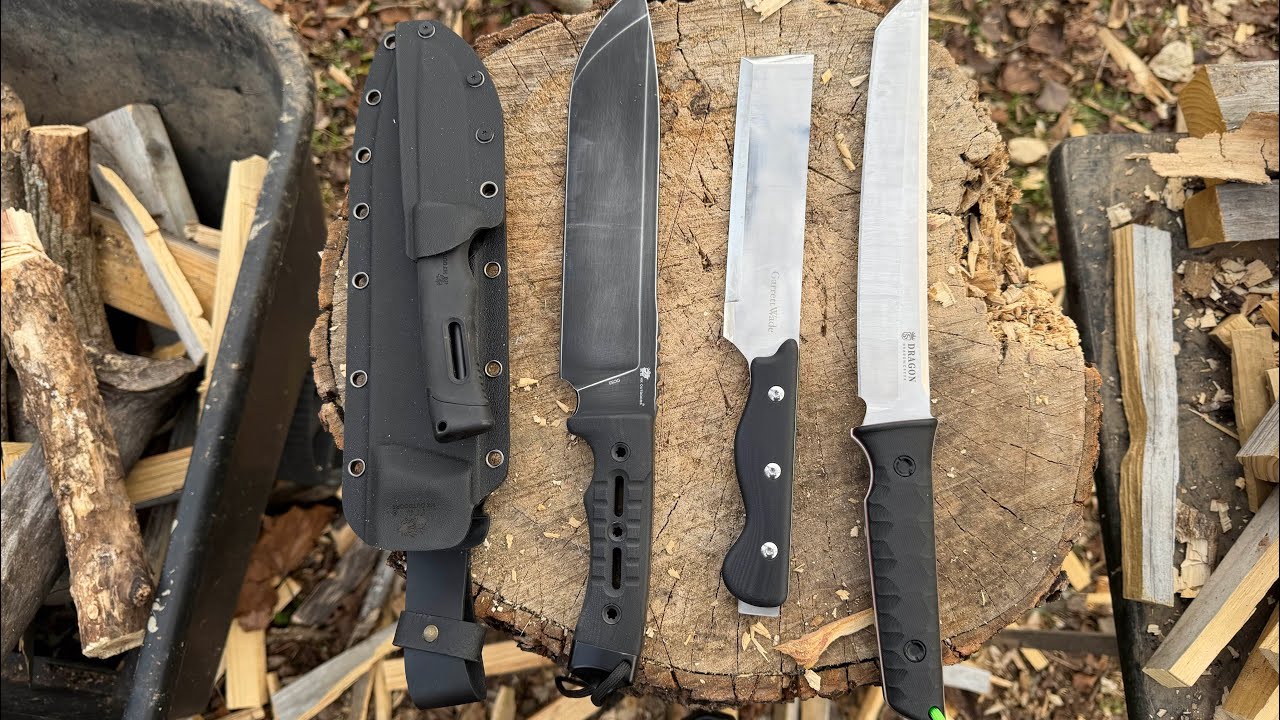 Tuesday knife test - HXO Nightstalker+, GW Chisel Knife, Dragon Creek Red Tanto #knifestuffwedo 
