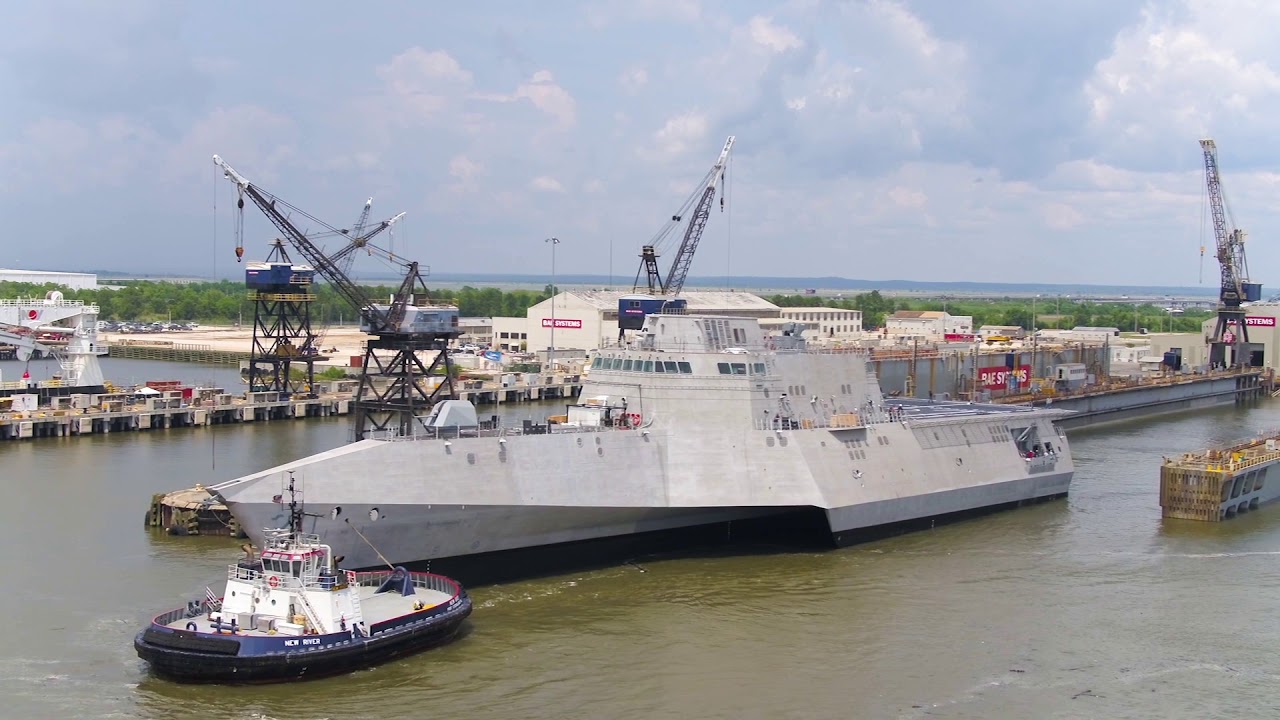 Austal USA - USS Cincinnati (LCS 20) Launch