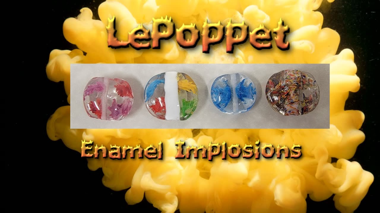 Lampwork Glass Beads:  Enamel Implosions