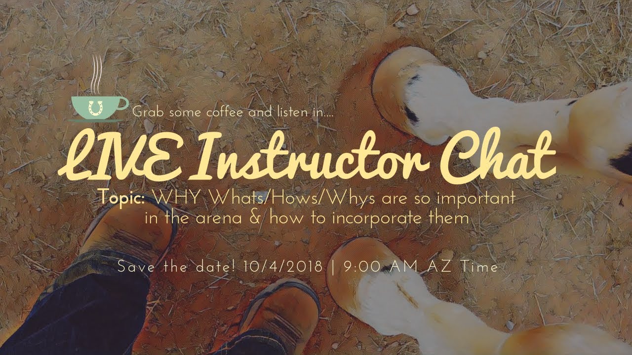 Instructor Chat: WHY Whats/Hows/Whys are Important in the Arena