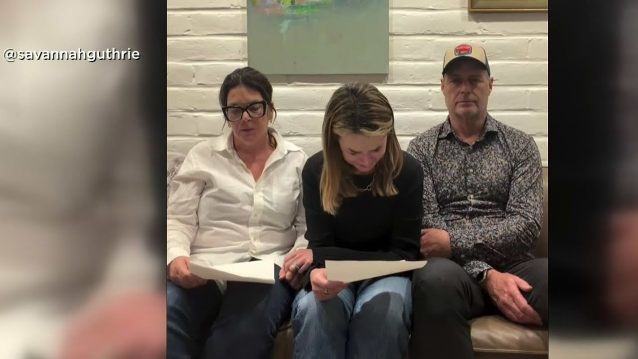 Family of Nancy Guthrie makes emotional plea for her safe return