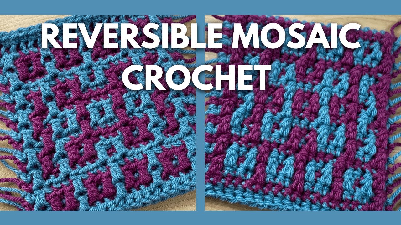 ‘Drop Down Double Crochet’ Technique for Reversible Mosaic Crochet