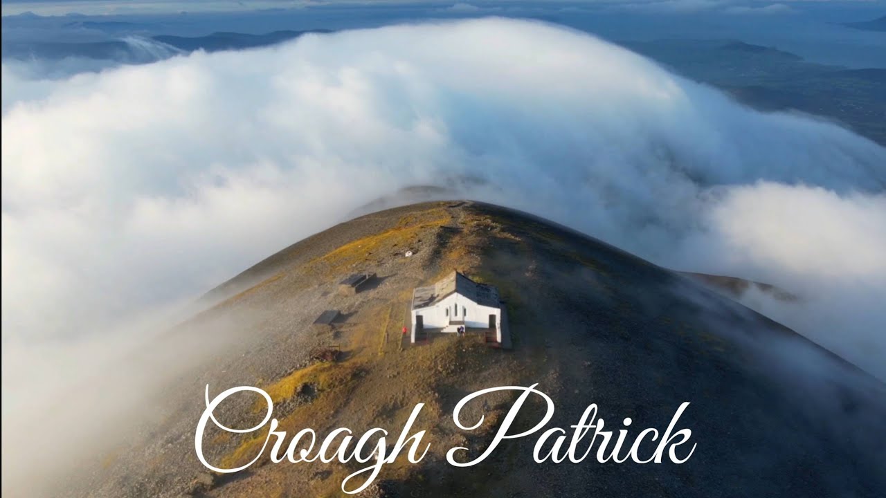 4K Cinematic Footage of Croagh Patrick, Above The Clouds at Sunrise
