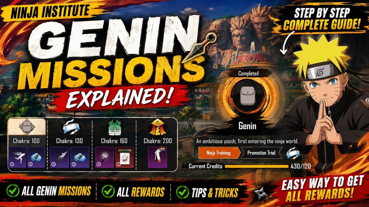 HOW TO COMPLETE ALL GENIN MISSIONS IN BGMI | NINJA INSTITUTE | Promotion Trial Mission | Genin Rank