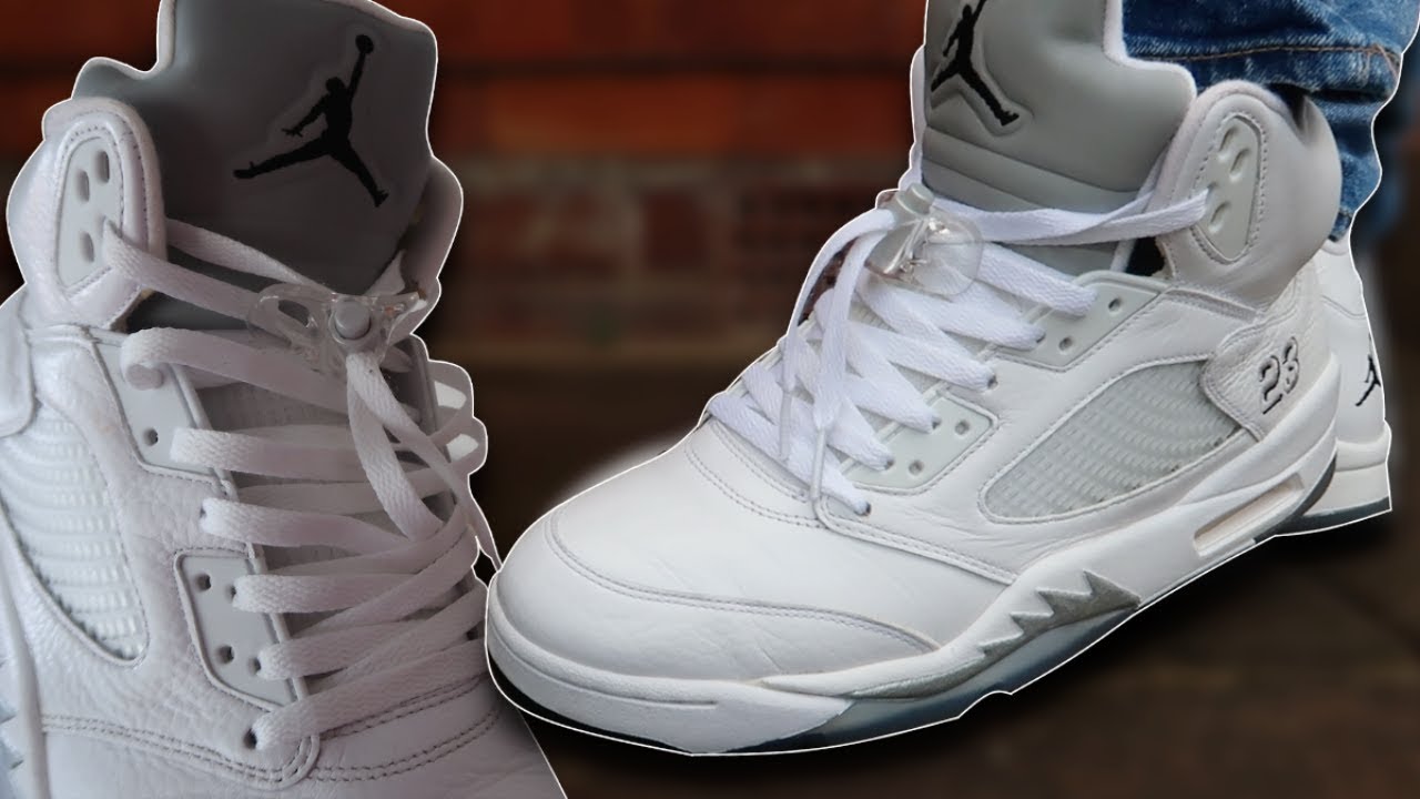 Как зашнуровать кроссовки Jordan 5 (НА СТОПЕ) | В стиле «металлик» (ЛУЧШИЙ СПОСОБ!)