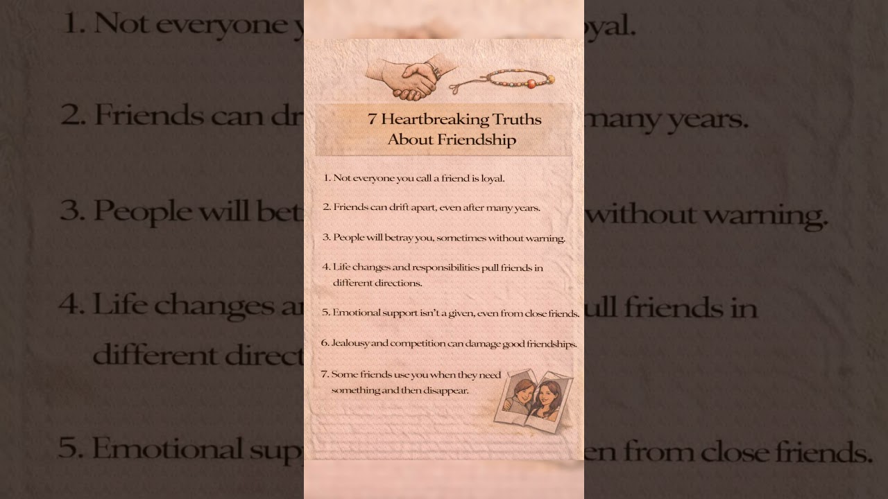 7 heartbreaking truth about friendship | 