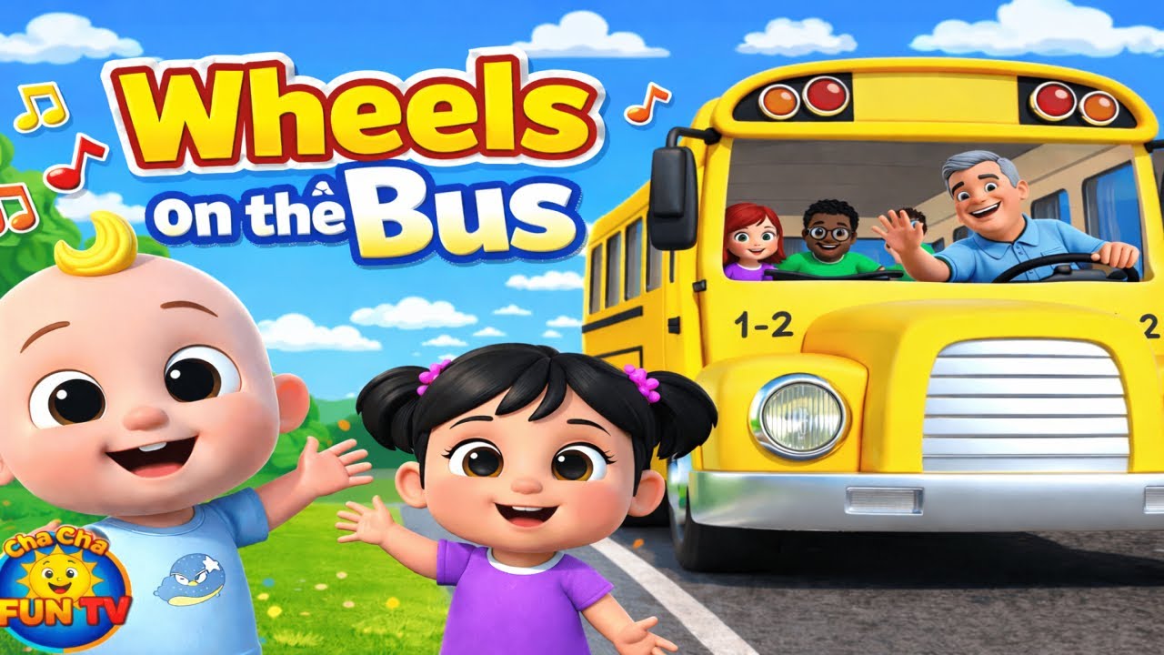 Wheels on the Bus 🚌 | Nursery Rhymes & Kids Songs | Cha Cha Fun TV