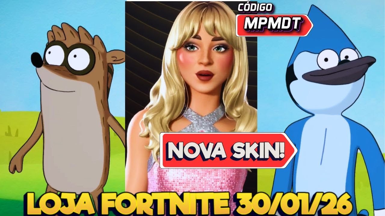 NOVAS SKINS APENAS UM SHOW E &Iacute;CONES - LOJA FORTNITE 30/01/26 - LOJA FORTNITE DE HOJE - FORTNITE