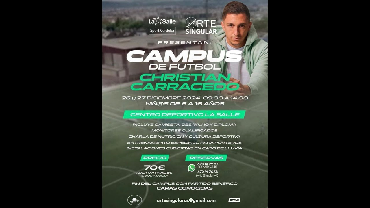 NUTRICIÓN EN EL FÚTBOL PARA NIÑOS Y ADOLESCENTES: NUESTRA CLASE EN EL CAMPUS DE CHRISTIAN CARRACEDO