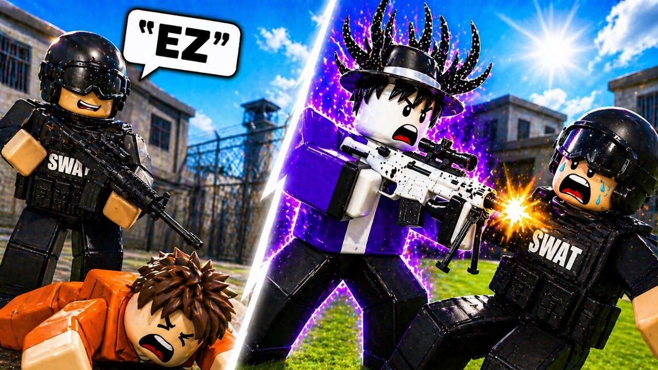 Уничтожение надоедливых пользователей SWAT — геймплей тюремной жизни в Roblox