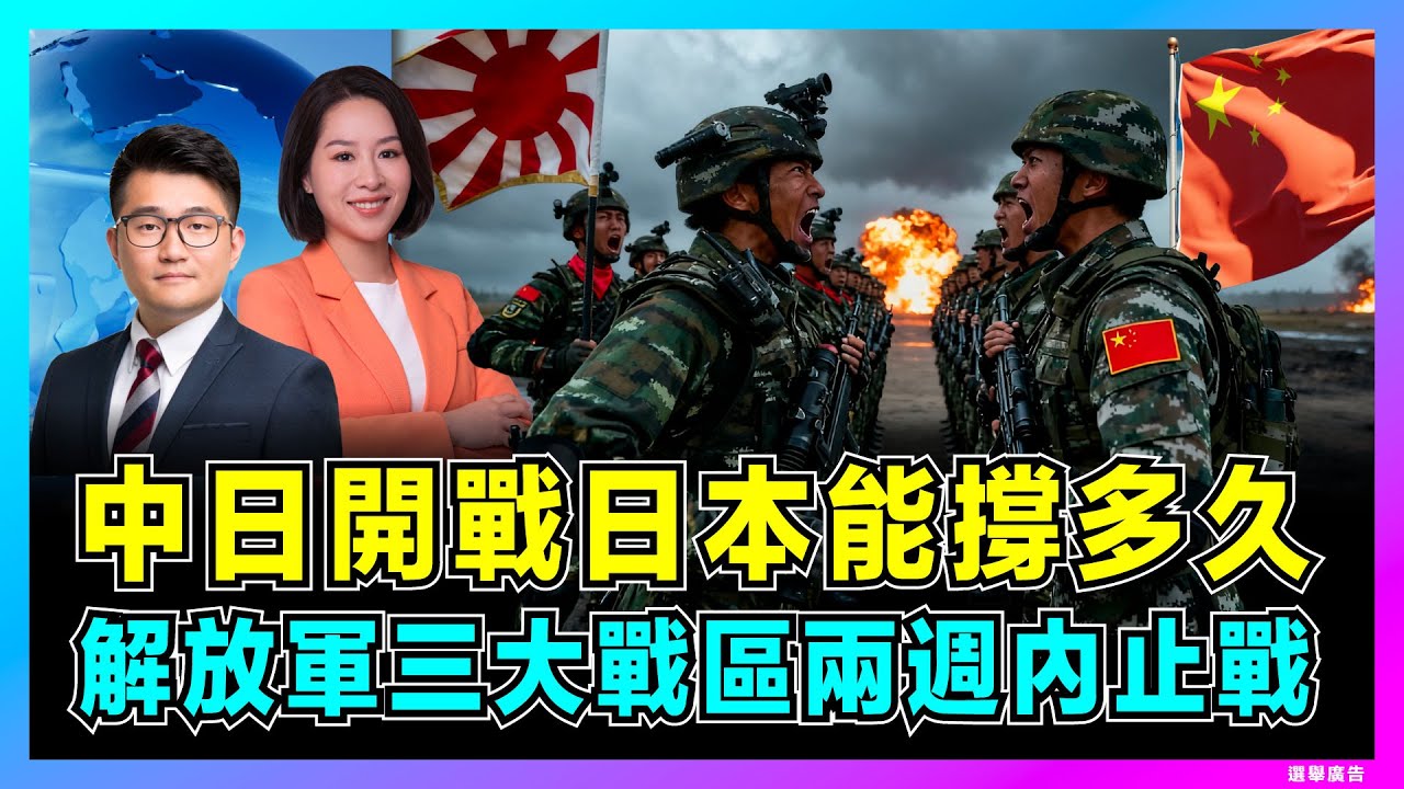 中日開戰日本能撐多久，解放軍三大戰區兩週內止戰？｜美日同盟靠不住，日本自衛隊單挑中國全盤皆輸，高市早苗敲響喪鐘？【屈機觀察 EP329】
