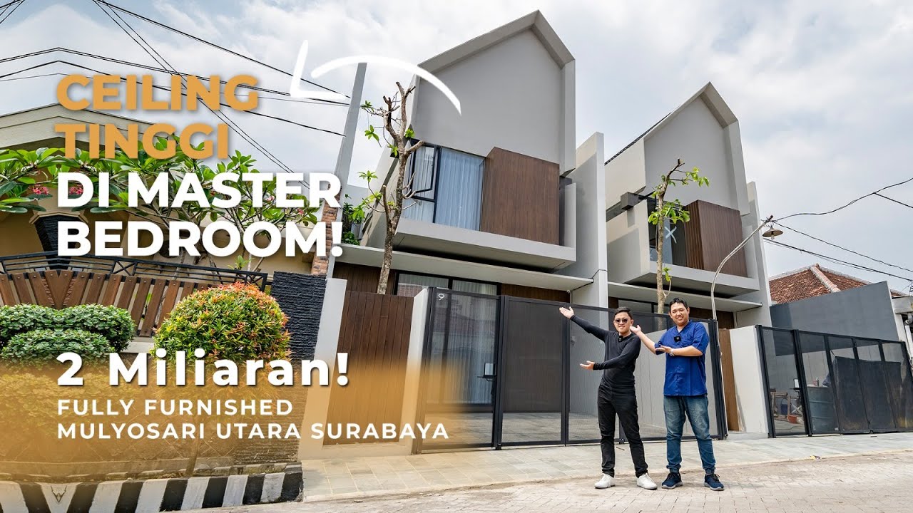 Rumah Modern Scandinavian dengan Skylight & Inner Courtyard! | Mulyosari Surabaya