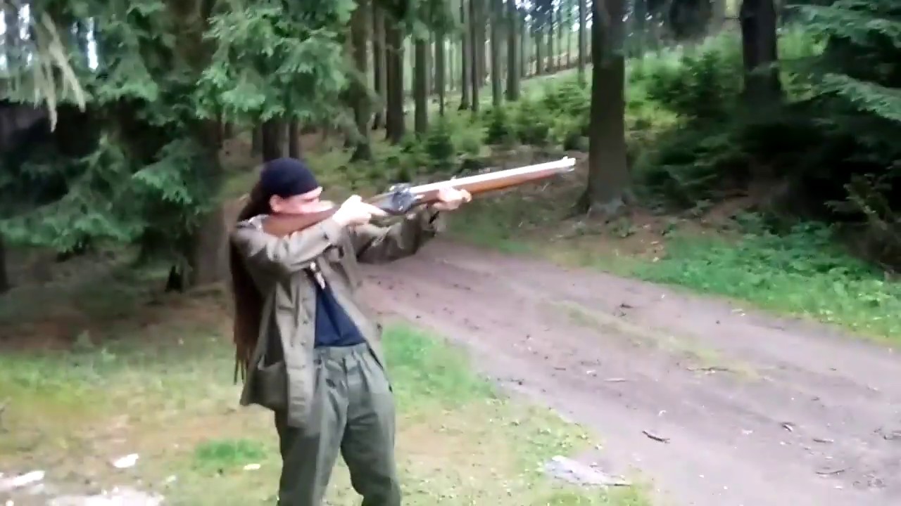 Wheellock arquebus firing