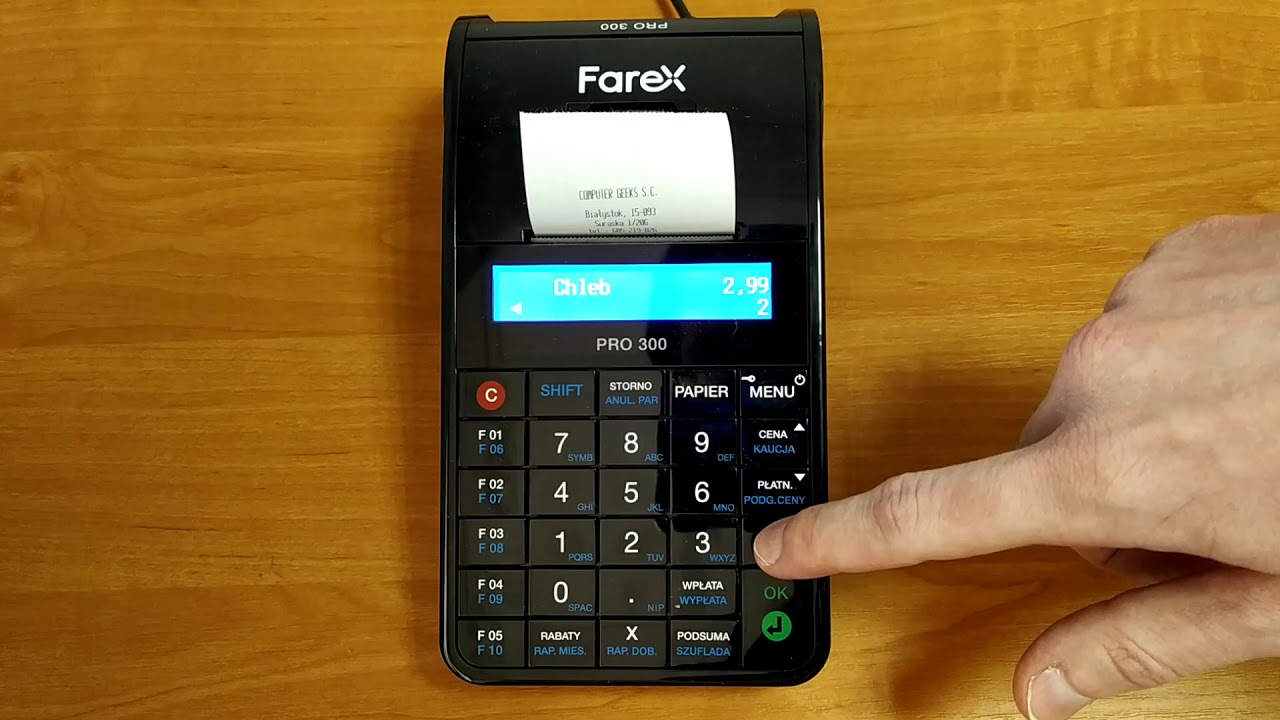 Kasa fiskalna Farex ONLINE PRO 300 - Rabat na cały paragon