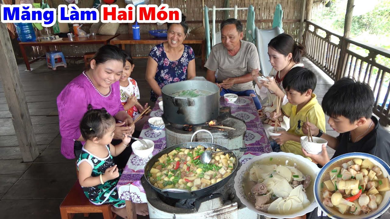 Chòi Đồng Quê Hôm Nay Nấu Măng Hai Món | MĂNG KHO THỊT, MĂNG TƯƠI HẦM VỊT | Cả Nhà Ngon Miệng/ #NSĐQ