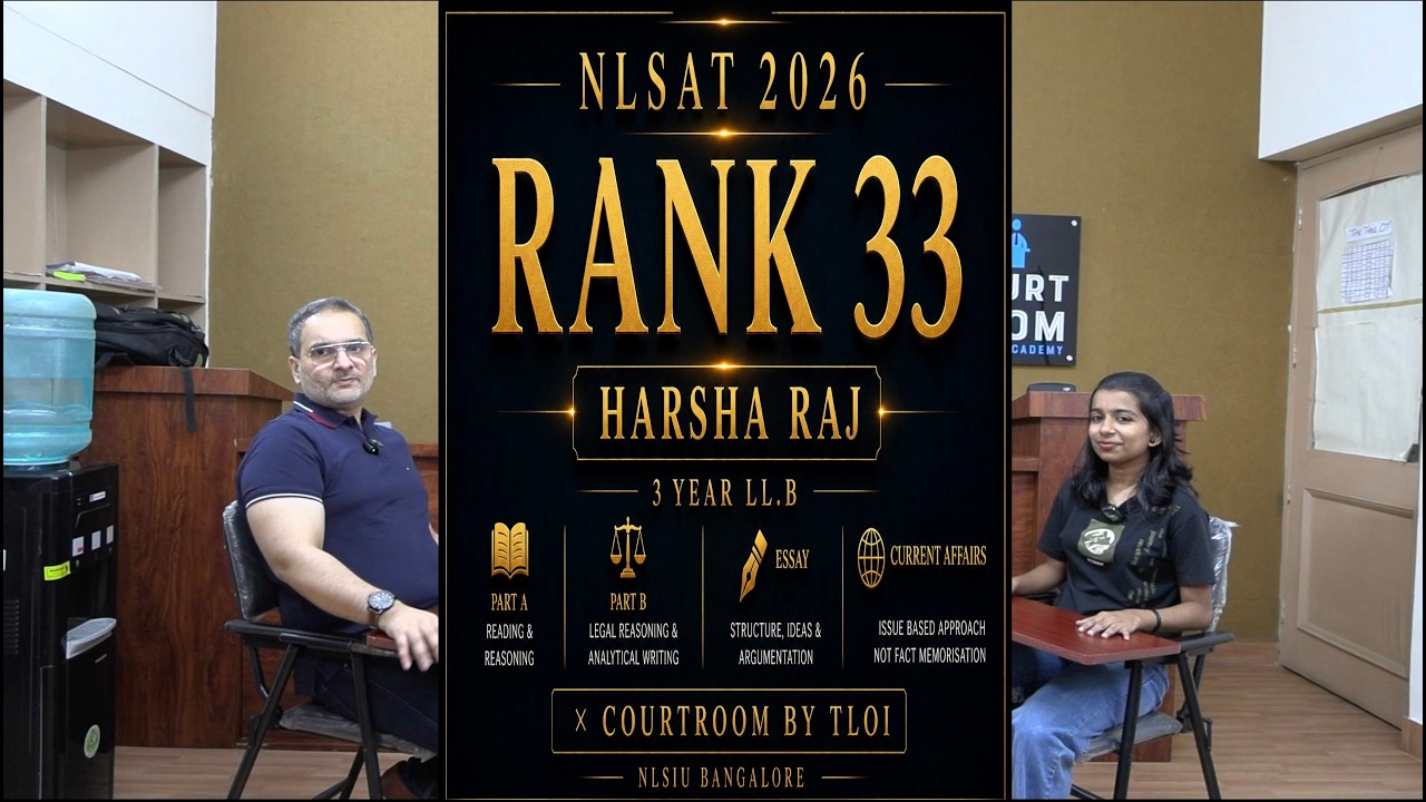 NLSAT LLB 2027 Preparation | NLSAT 2026 Rank 33 Interview | Harsha Raj | NLSIU Bengaluru
