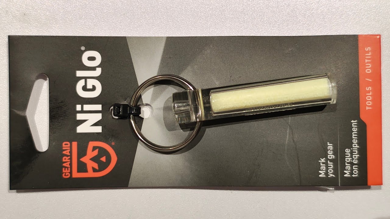 GEAR AID Ni Glo Glow Piece Keychain Clear Colour