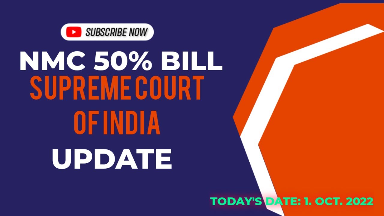 NMC 50% BILL SUPREME COURT OF INDIA UPDATE NEWS | NMC BILL UPDATE NEWS | AURA NEWS INDIA