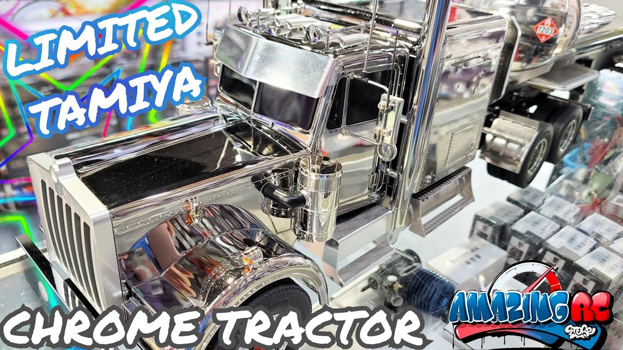 TAMIYA LIMITED CHROME EDITION - 1/14 Scale Tractor and fuel Tanker, all upgraded.