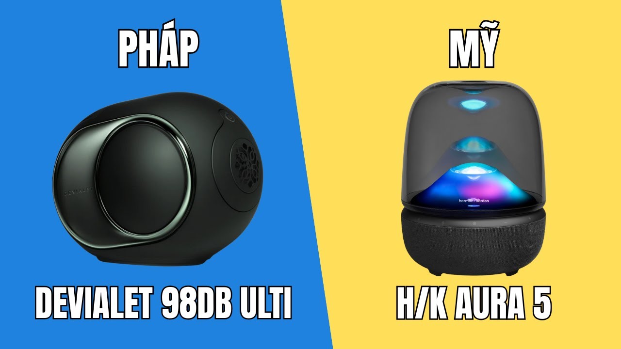 Devialet Phantom Ultimate 98dB VS Harman Kardon Aura Studio 5 solo speaker - sound test