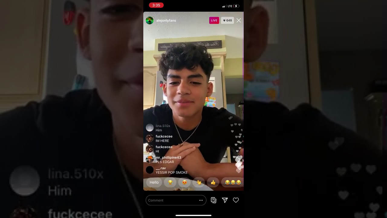 Alejandro Rosario insta spam live 10/19/20 pt:2