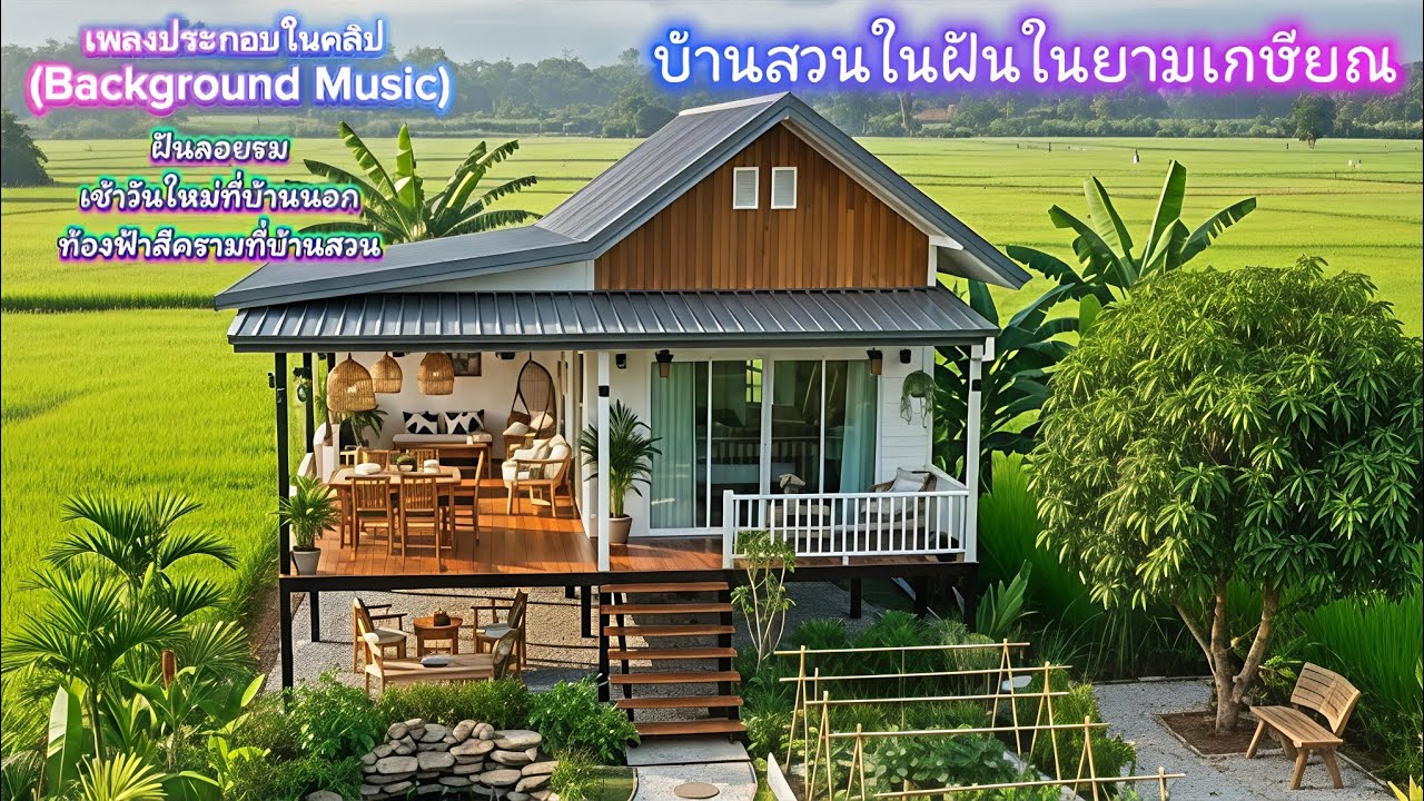 บ้านสวนในฝัน งบน้อยแต่สุขมาก ไอเดียบ้านพักวัยเกษียณ ท่ามกลางทุ่งนา