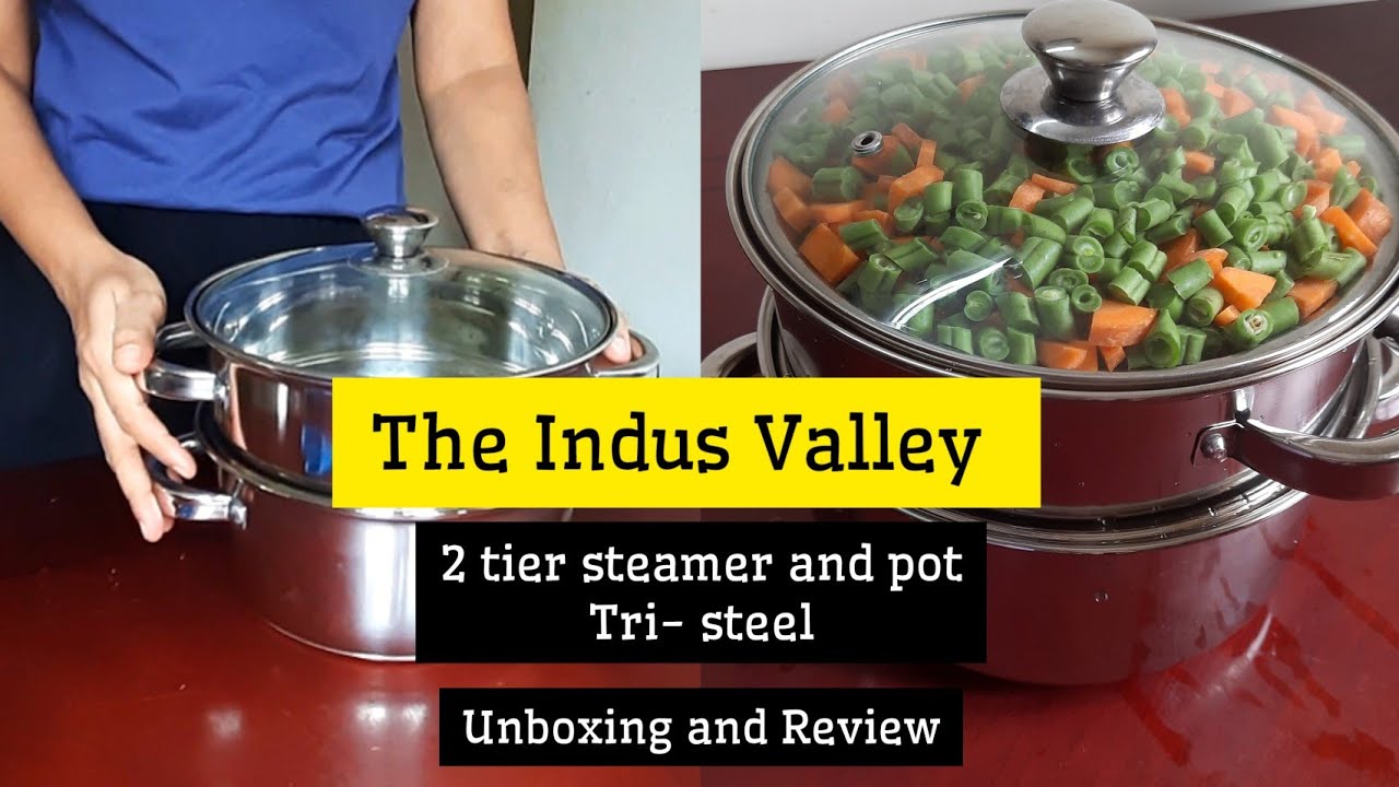 2  tier steamer cum pot - stainless steel cookware- the indus valley-28 October 2024