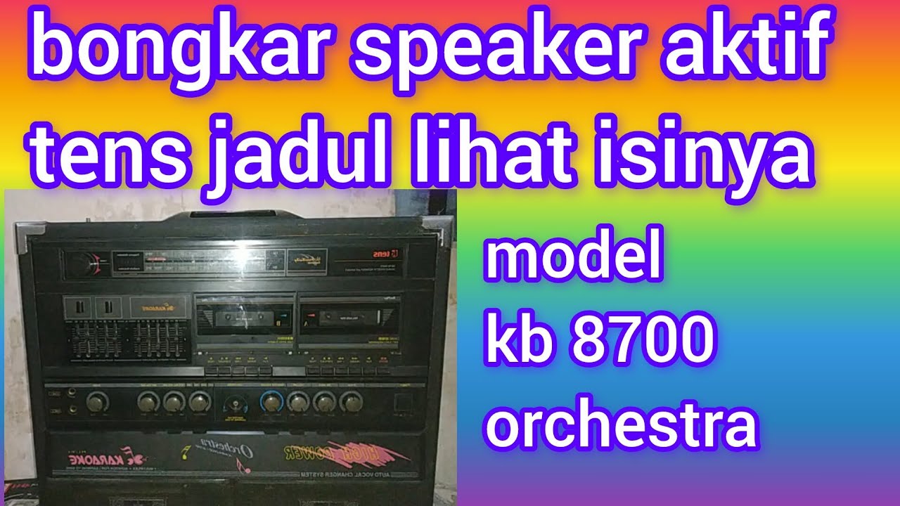 bongkar speaker aktif tens jadul lihat isinya