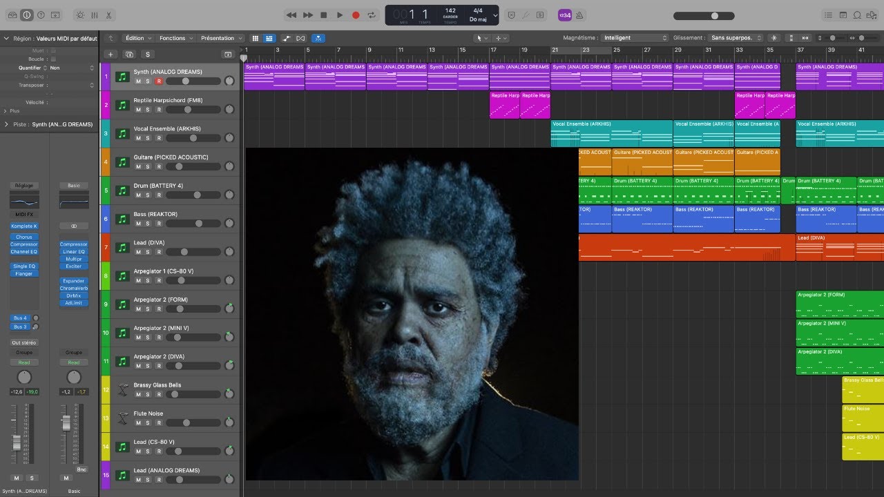 Less Than Zero Instrumental - The Weeknd (Logic Pro X Cover)