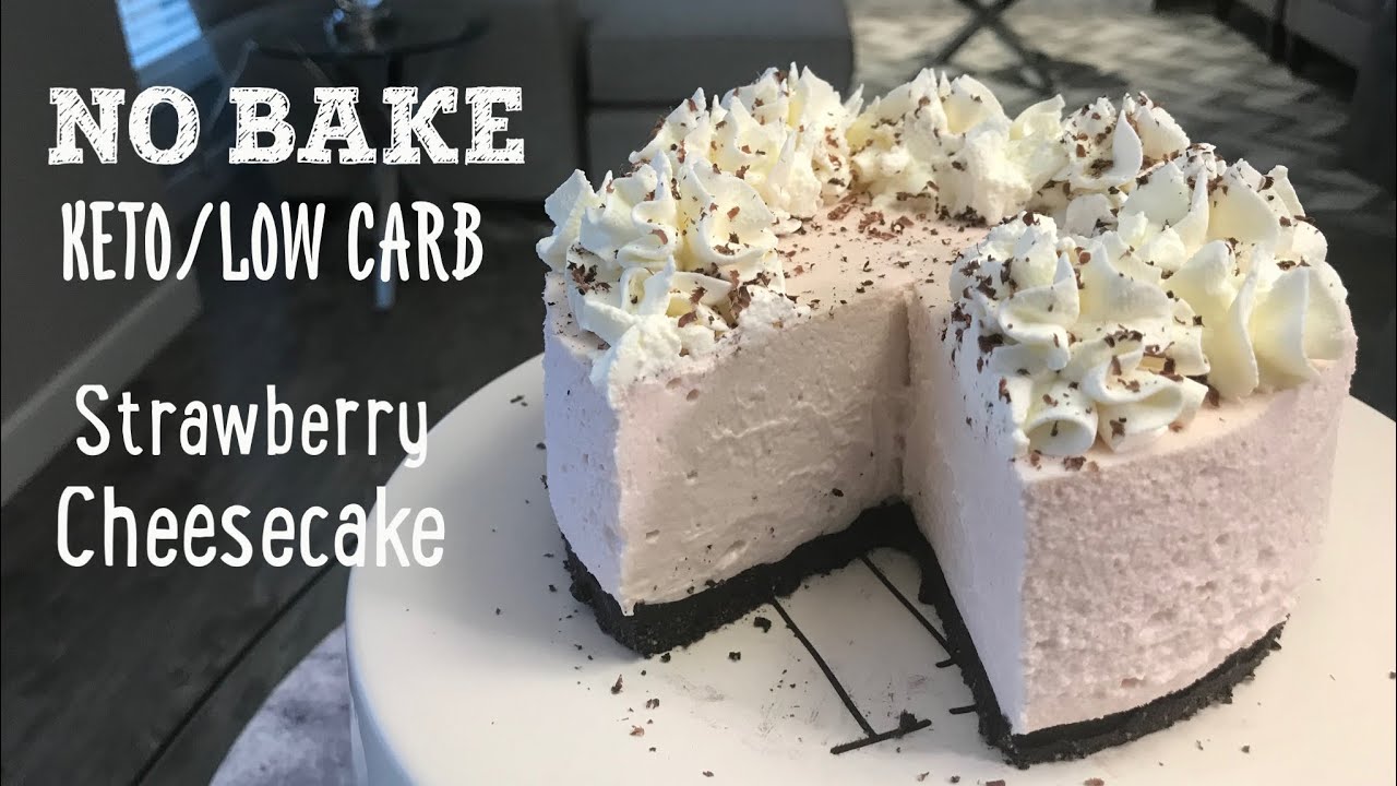 No-Bake Keto Strawberry Cheesecake
