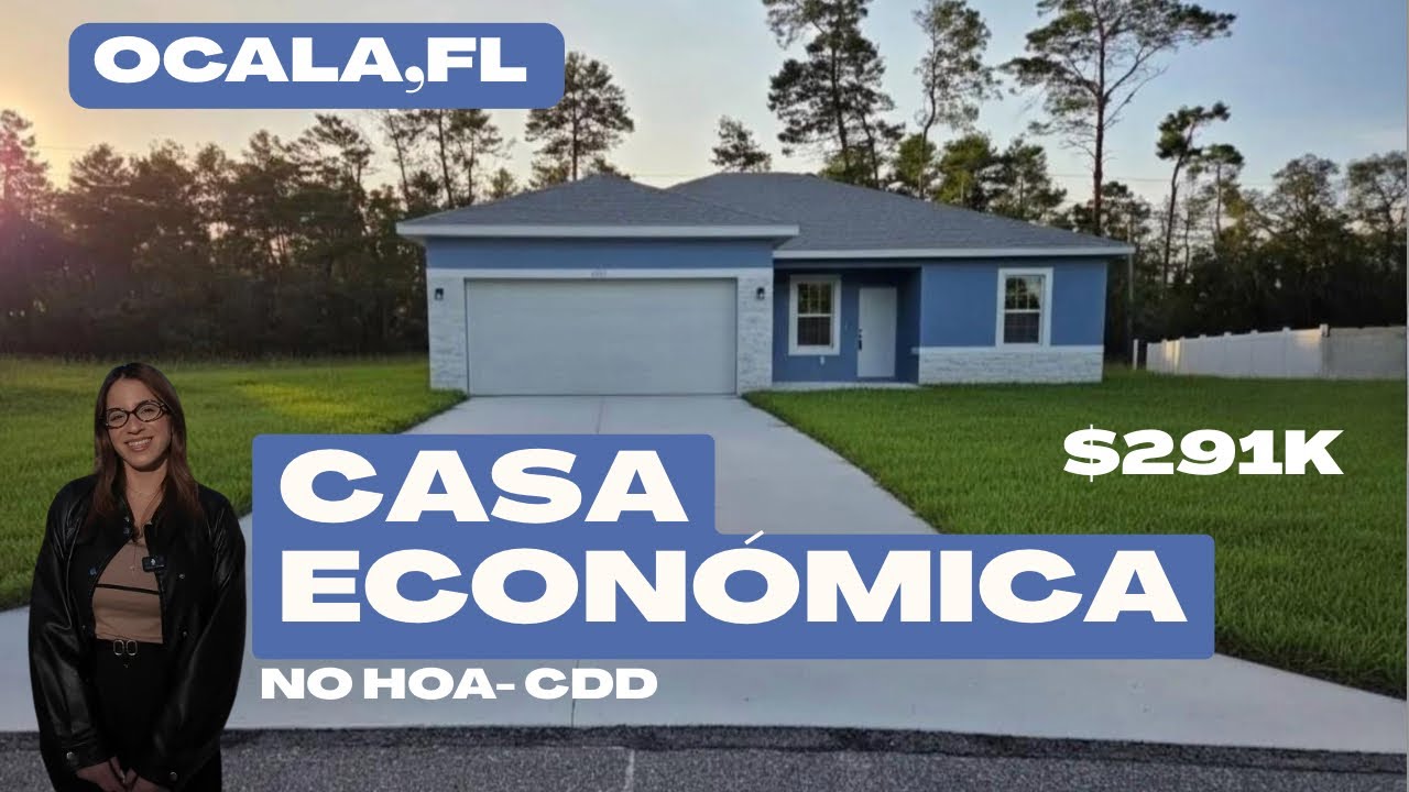 CASA NUEVA, MODERNA Y ECONÓMICA, NO HOA- NO CDD. 4h-2b, Ocala,FL. 