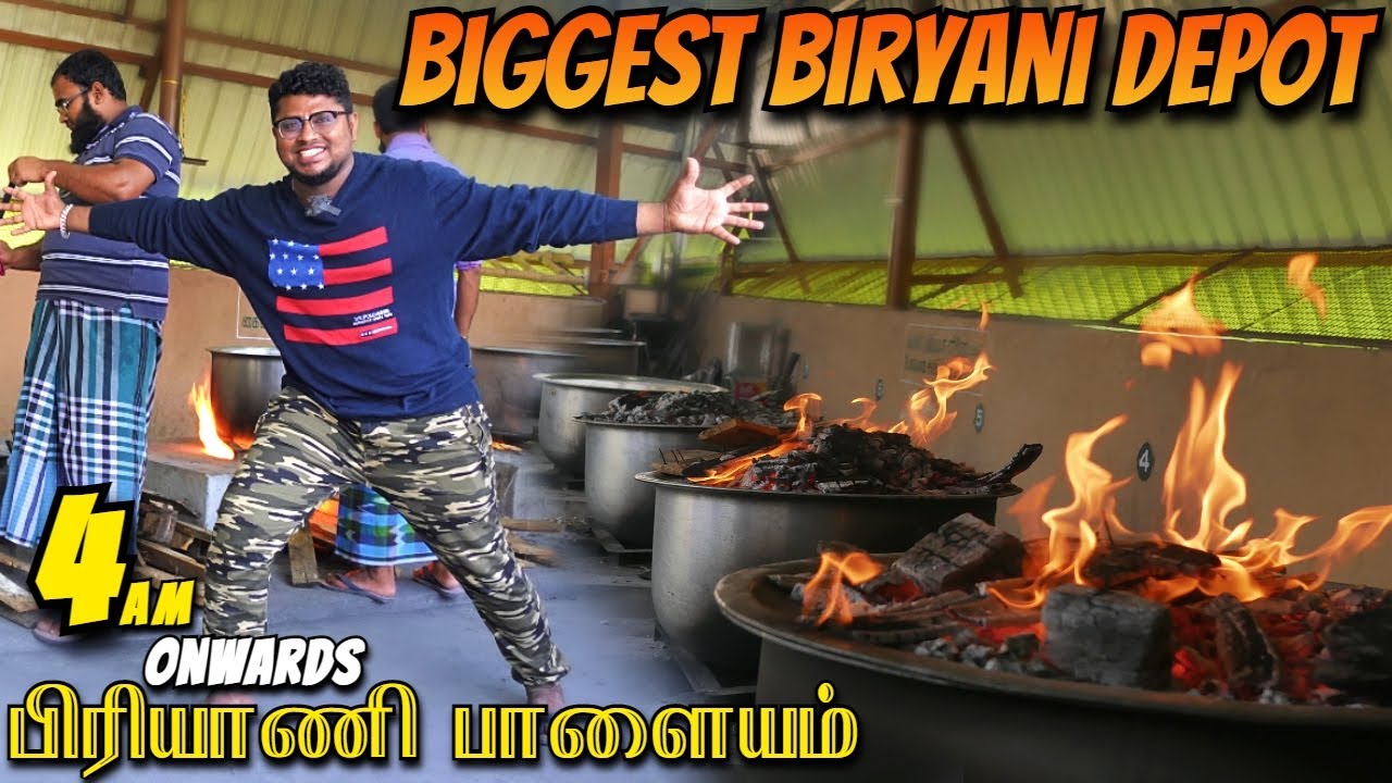 அதிகாலை 4 மணி முதல் இயங்கும் BIRIYANIPALAYAM | Biggest UNLIMITED Biryani Depot | Food Review Tamil