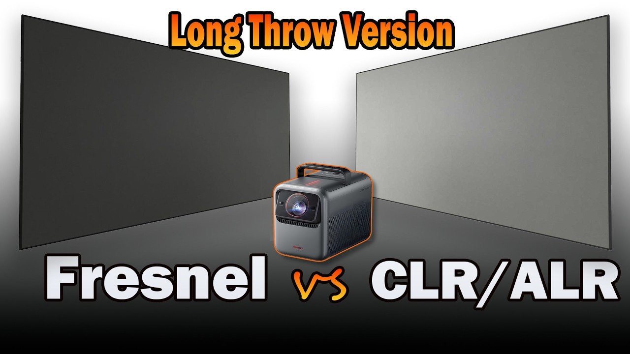 Новый экран WUPRO CLR для проекторов с большим фокусным расстоянием против экрана Valerion Fresne...
