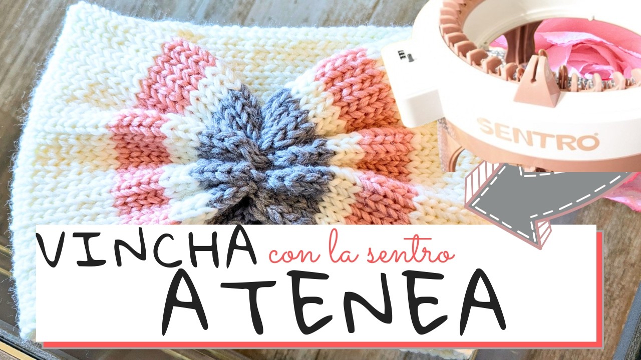 Diadema Atenea DIY con la Máquina de Tejer Sentro 🧶✨ #maquinadetejer #sentroknittingmachine #diy