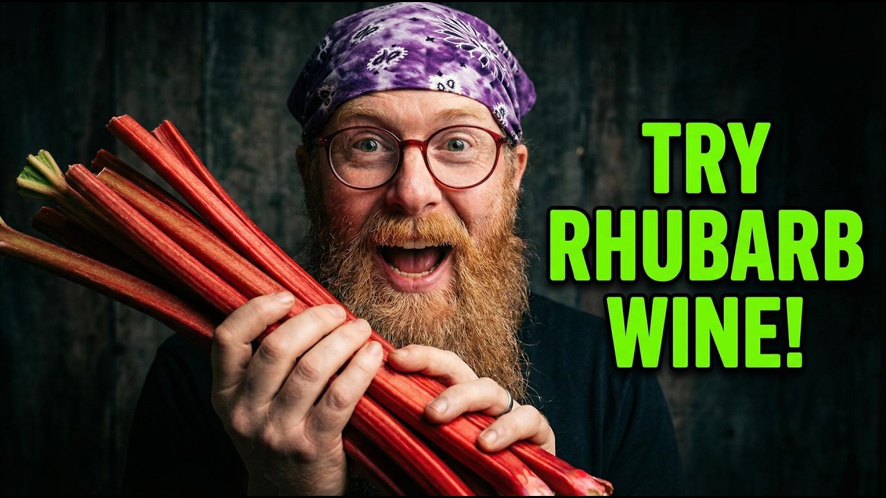 Making Rhubarb wine. Simple recipe