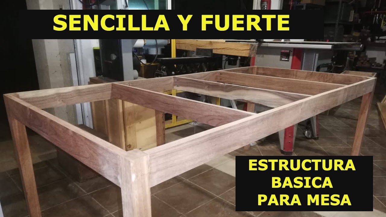 Como hacer mesa, estructura fuerte y sencilla.