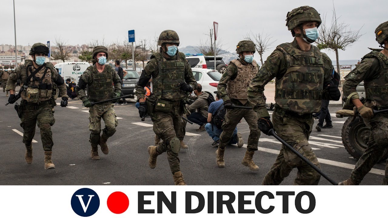 DIRECTO: El Ejército controla la entrada masiva de inmigrantes en Ceuta