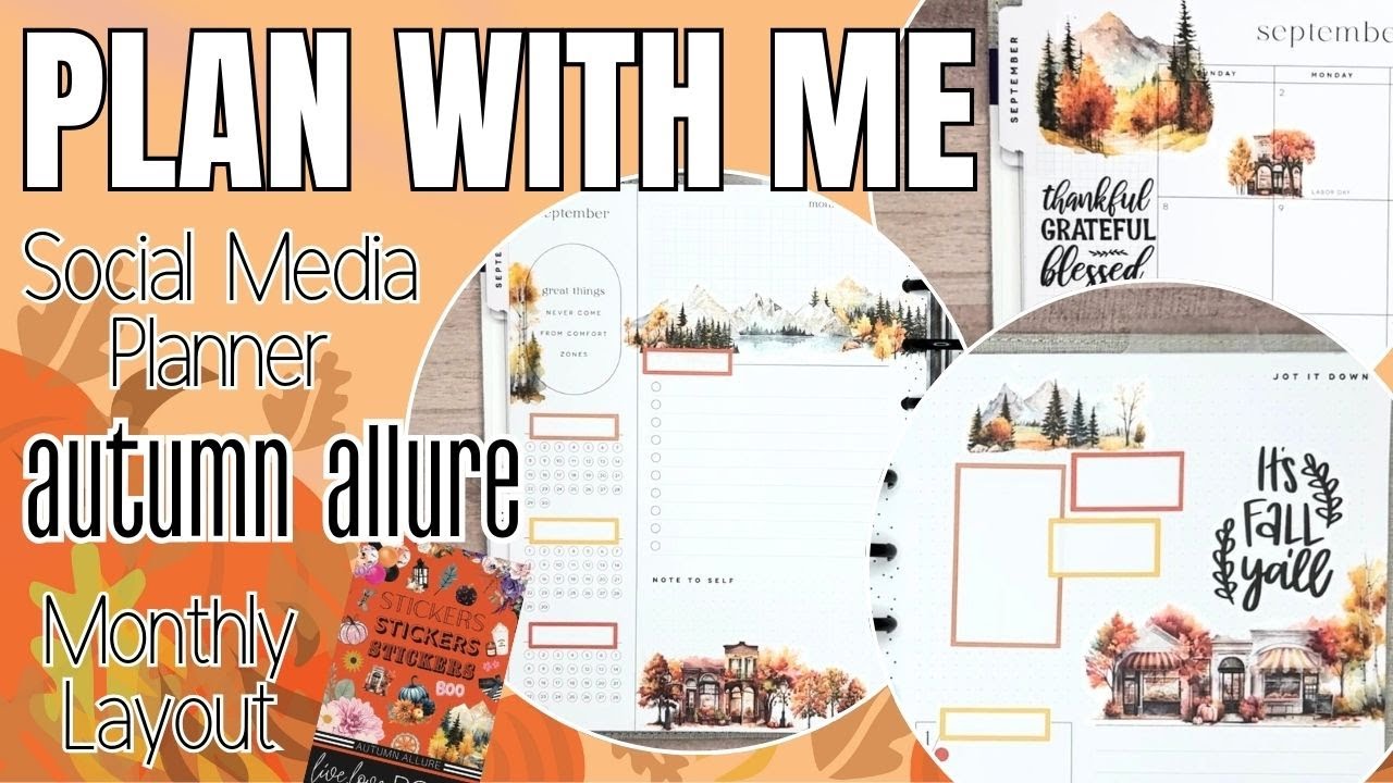 MONTHLY LAYOUT PLAN WITH ME | CLASSIC HAPPY PLANNER | AUTUMN ALLURE LIVE LOVE POSH