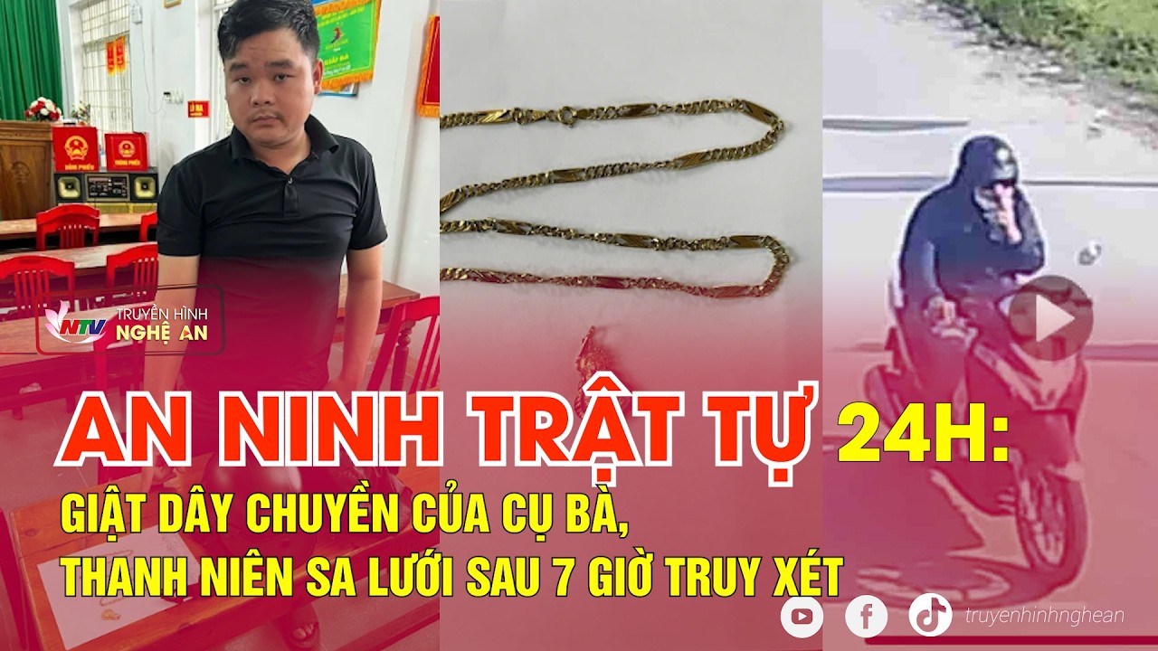 An ninh trật tự 24h - 5/3/2026: Giật dây chuyền của cụ bà, thanh niên sa lưới sau 7 giờ truy xét