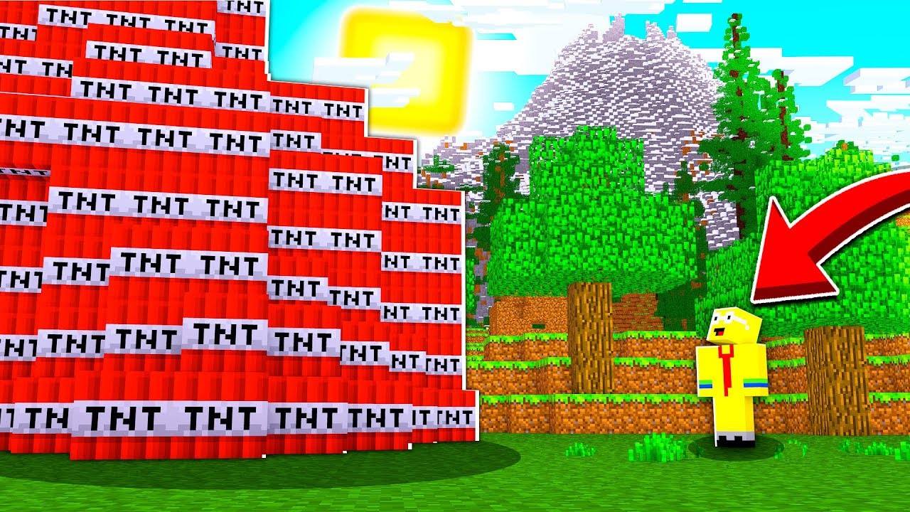 SJUKT MYCKET TNT... SPRÄNGER HALVA KARTAN I MINECRAFT