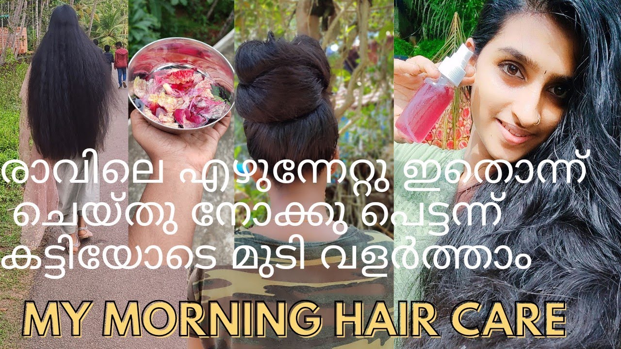 രാവിലെ മുടി വളരാൻ | my morning hair care | home made toner