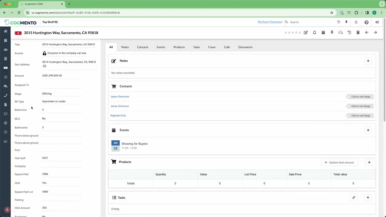 Quick Cogmento Real Estate CRM Template Demo