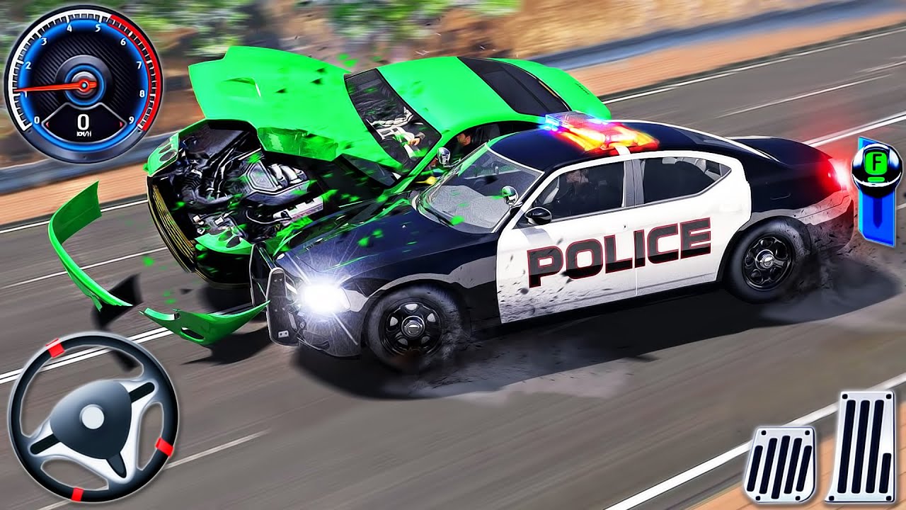 Real Police Car Chase Simulator - Cop Cars Driving Multi-Storey 3D - Android GamePlay