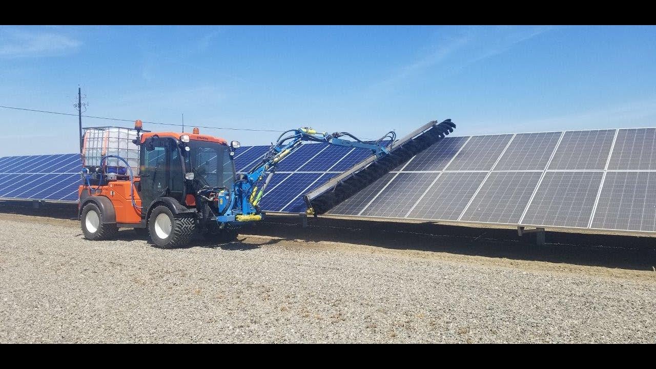 Multihog MX Tractor with Fixed Tilt Solar panel cleaner