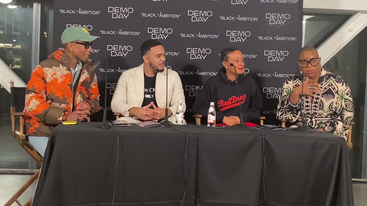 Pharrell At Black Ambition Demo Day Winners Finds, Funds & Fuels Founders of the Future
