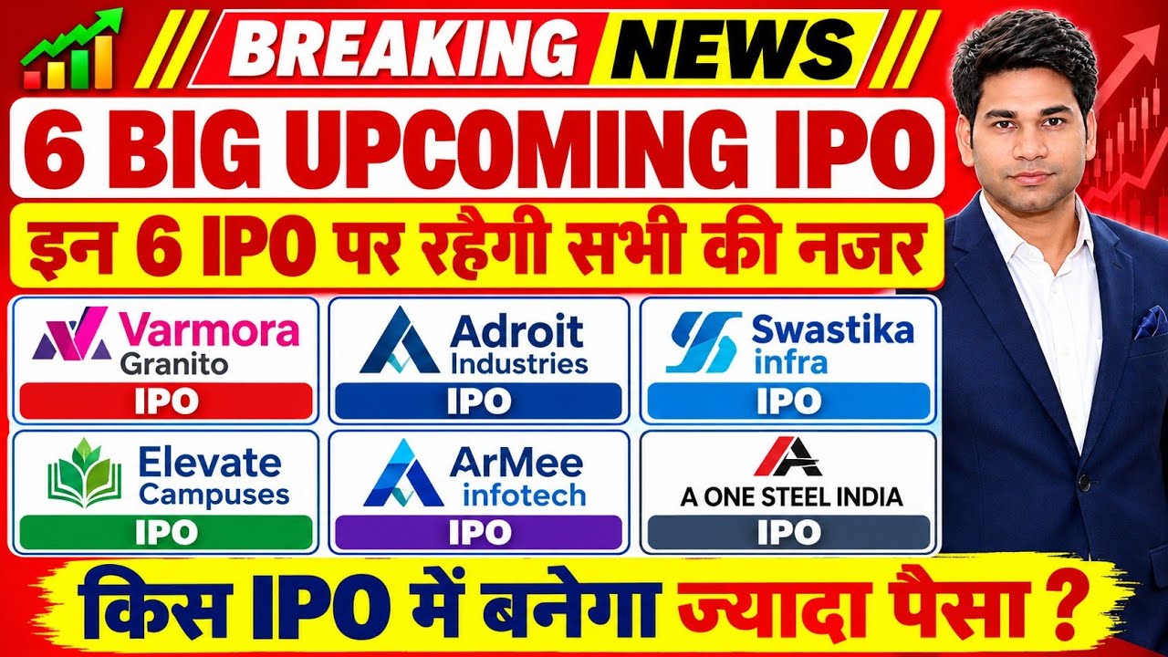 Upcoming IPO september 2026 /Varmora, Adroit, Swastika, Elevate, ArMee, A One Steel IPO 