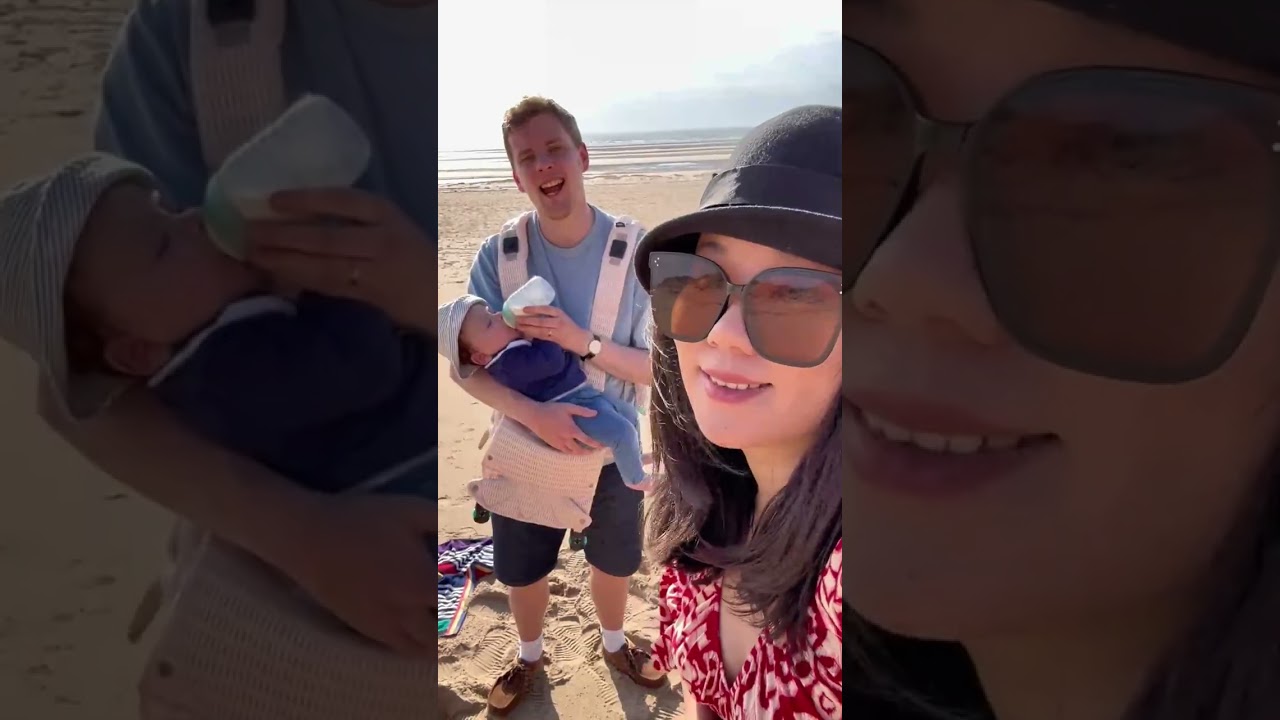 今天带4月龄王贝壳见大海，一家三口自驾游两天一夜vlog！ #在拍一种很新的vlog  #人类幼崽 #带宝宝看世界