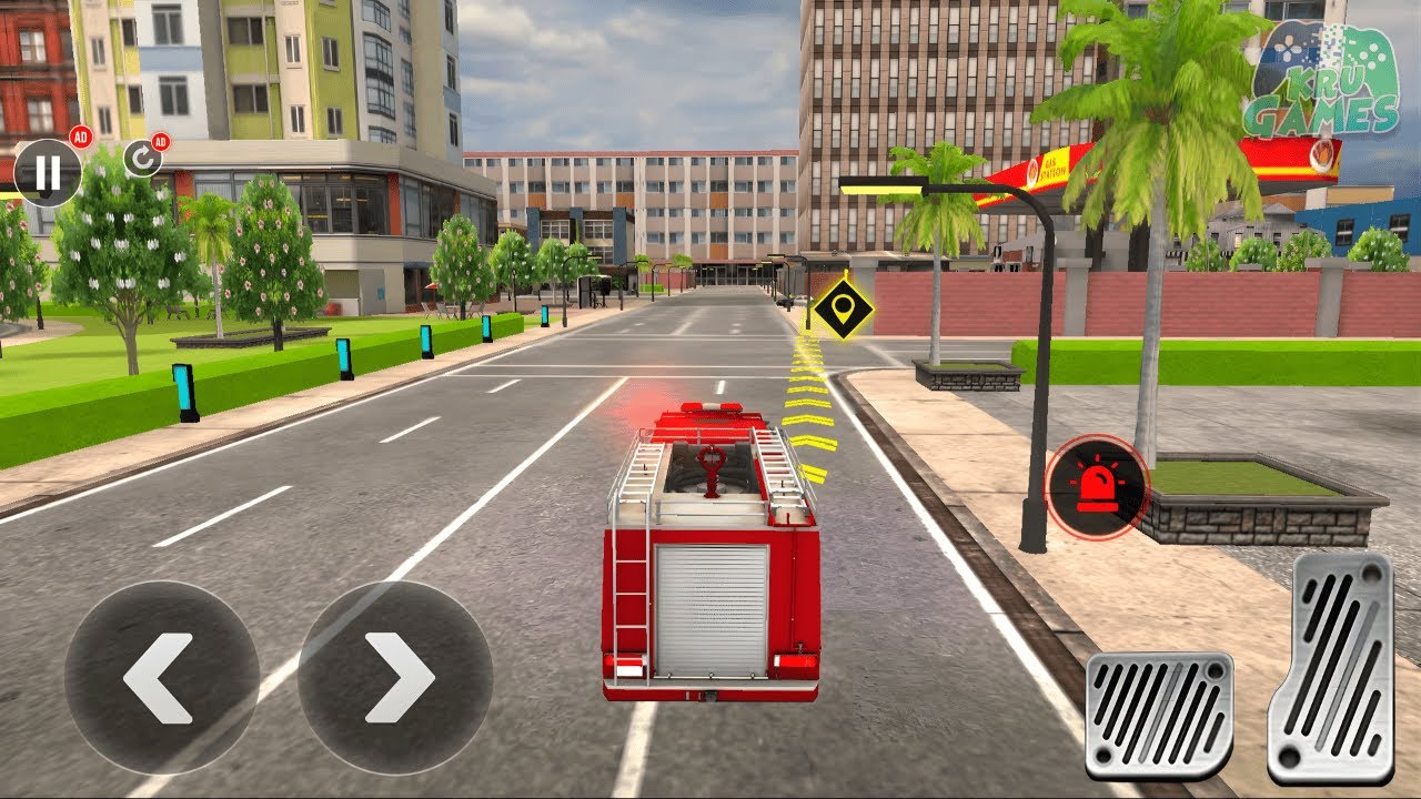 Fire Truck Rescue Sim 3D Games - New Fire Fighting Fireman's Daily Job - Android Gameplay