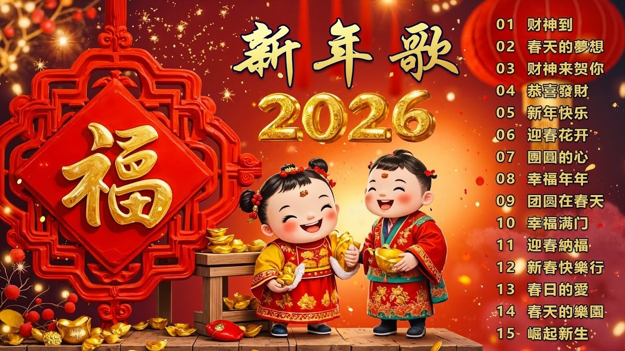 2026 必聽的賀歲金曲 🎶 Lagu Imlek 2026【2026传统新年歌曲】南方群星大拜年2026 🙌 Chinese New Year Song 2026