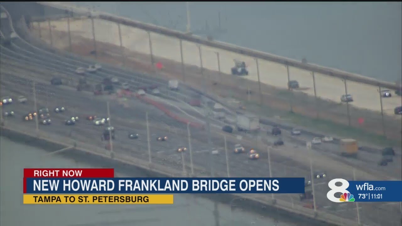 New Howard Frankland Bridge between Tampa & St. Pete opens